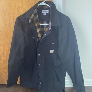 Men’s medium black Carhartt button jacket. Not worn.